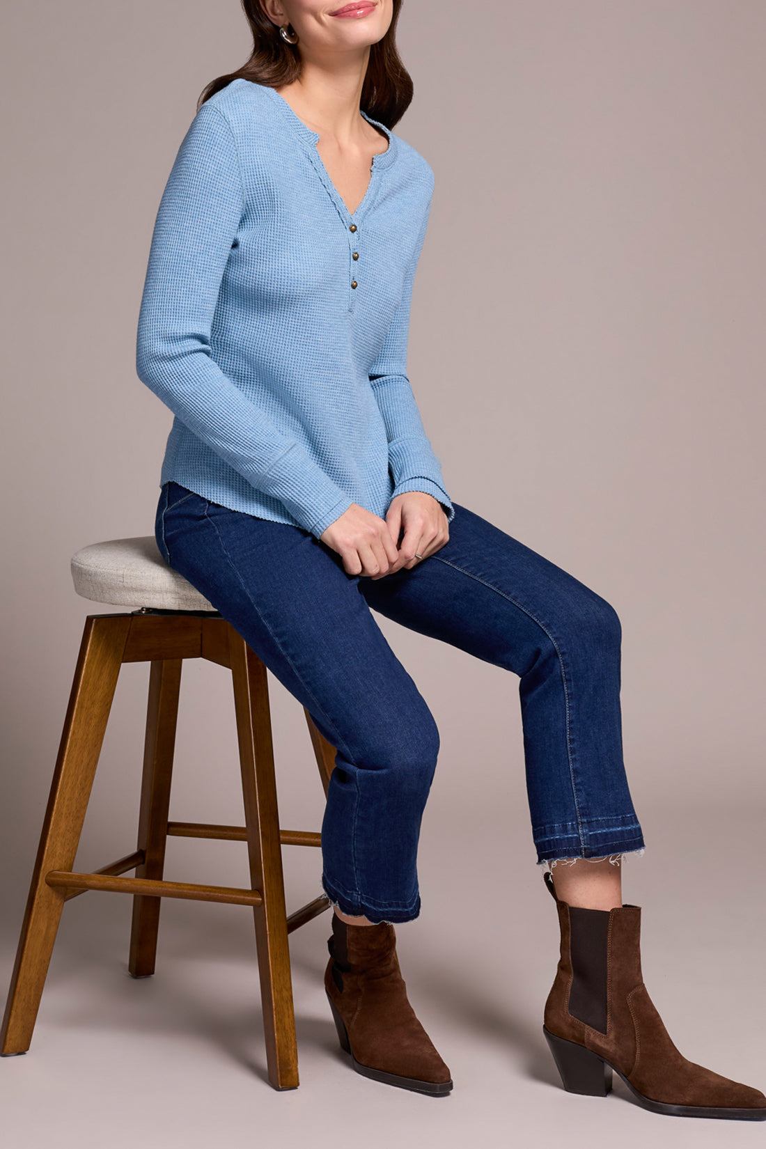 Henley Top with Buttons