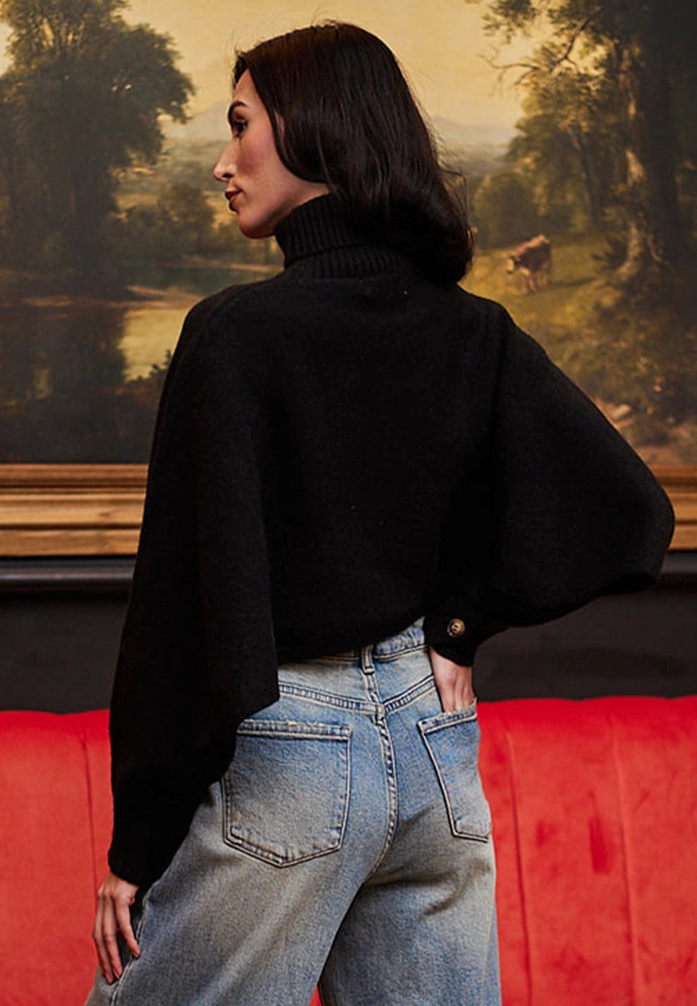 Solihull Turtle Neck Cropped Knit Jumper