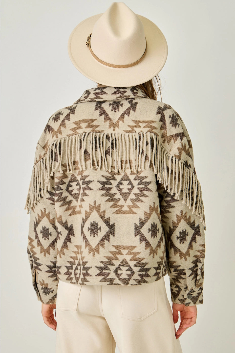 Aztec Fringe Shacket