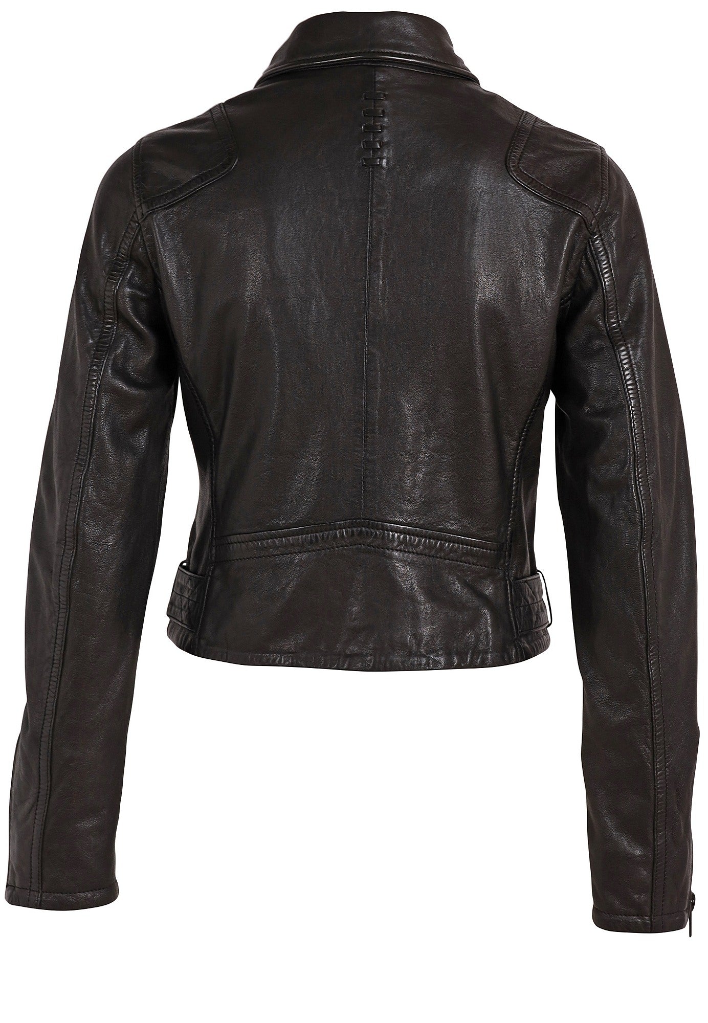 Bita Cropped Leather Moto Jacket
