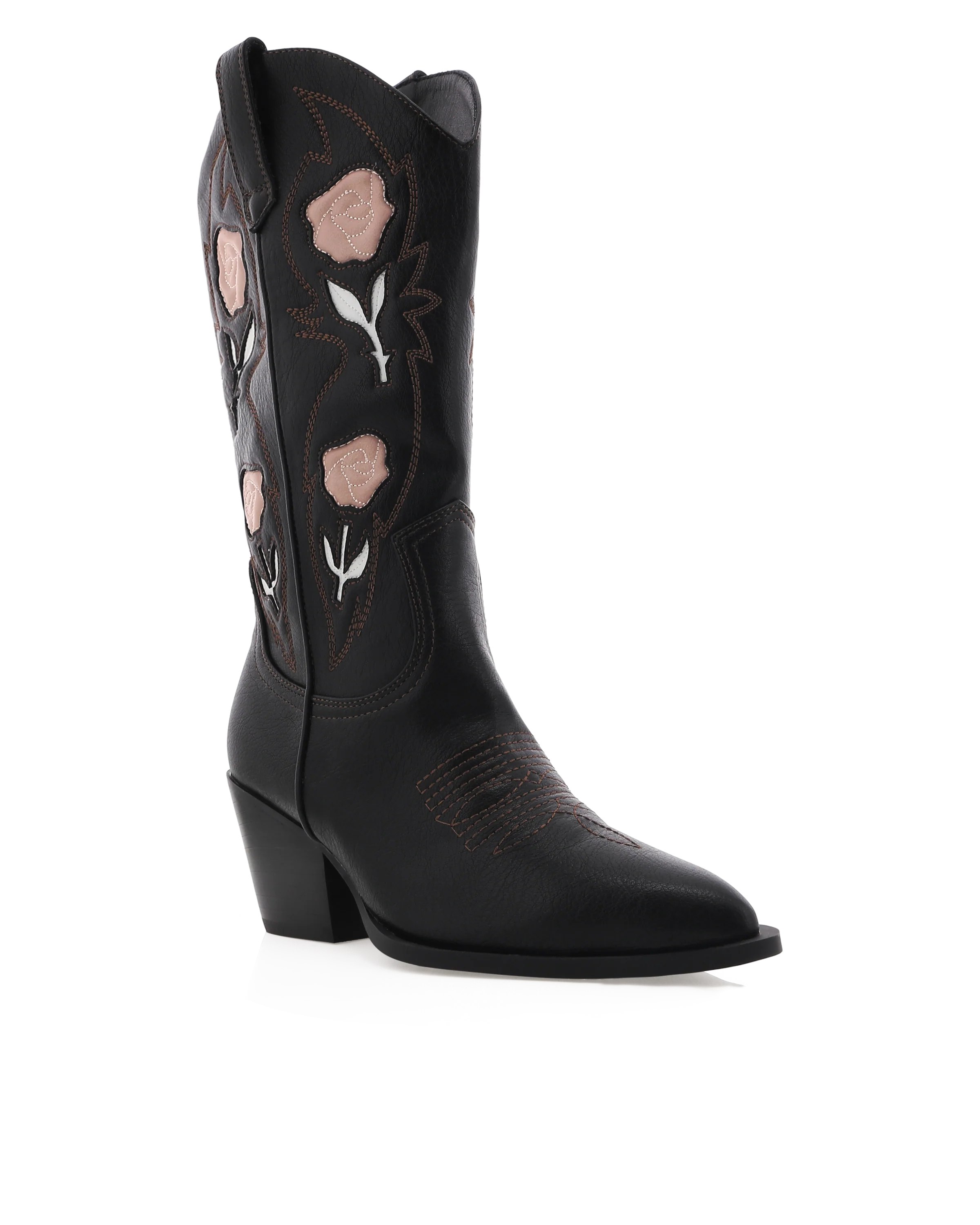 Arden Rose Embroidered Cowboy Boot