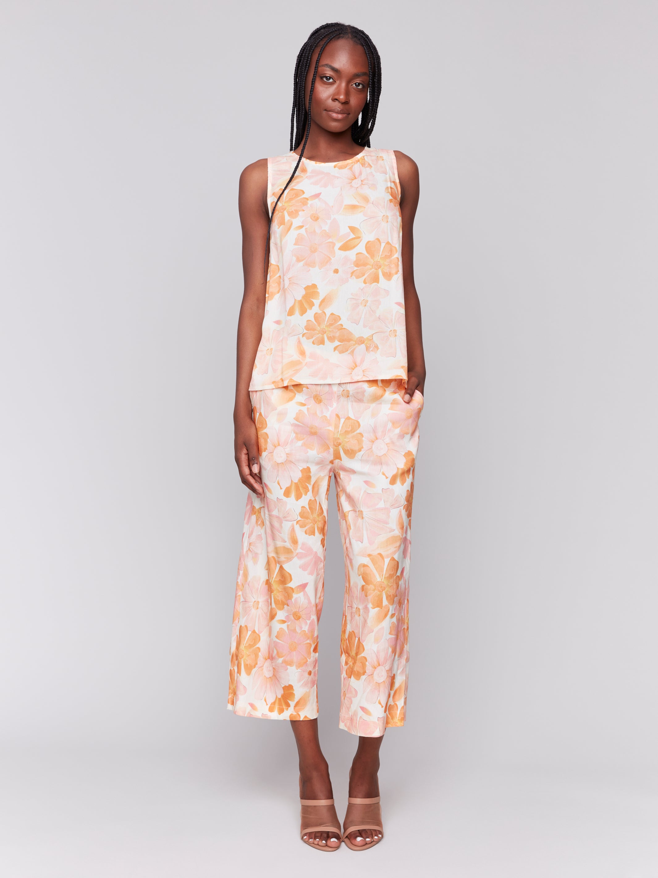 Printed Viscose Sleeveless Top