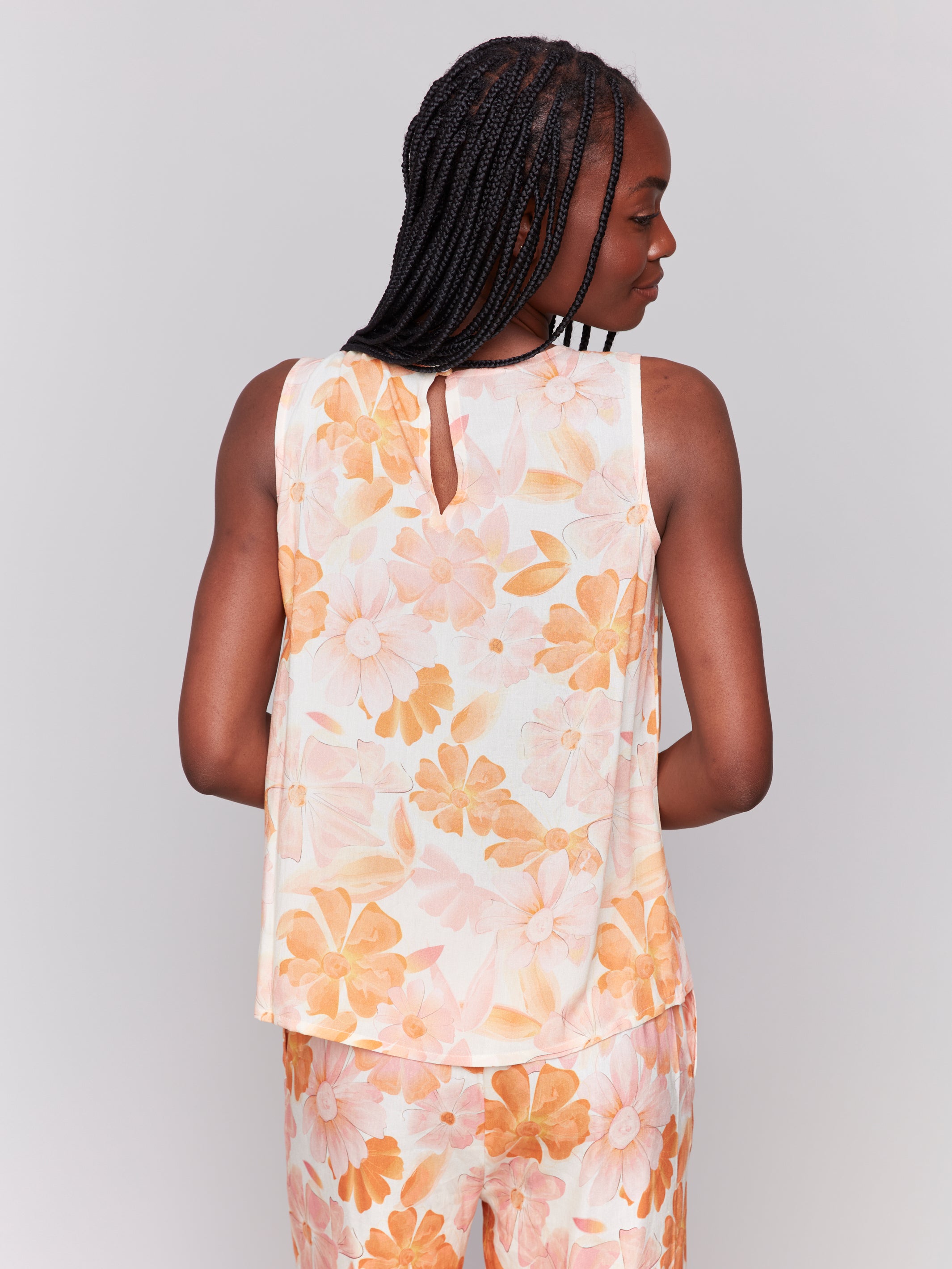 Printed Viscose Sleeveless Top