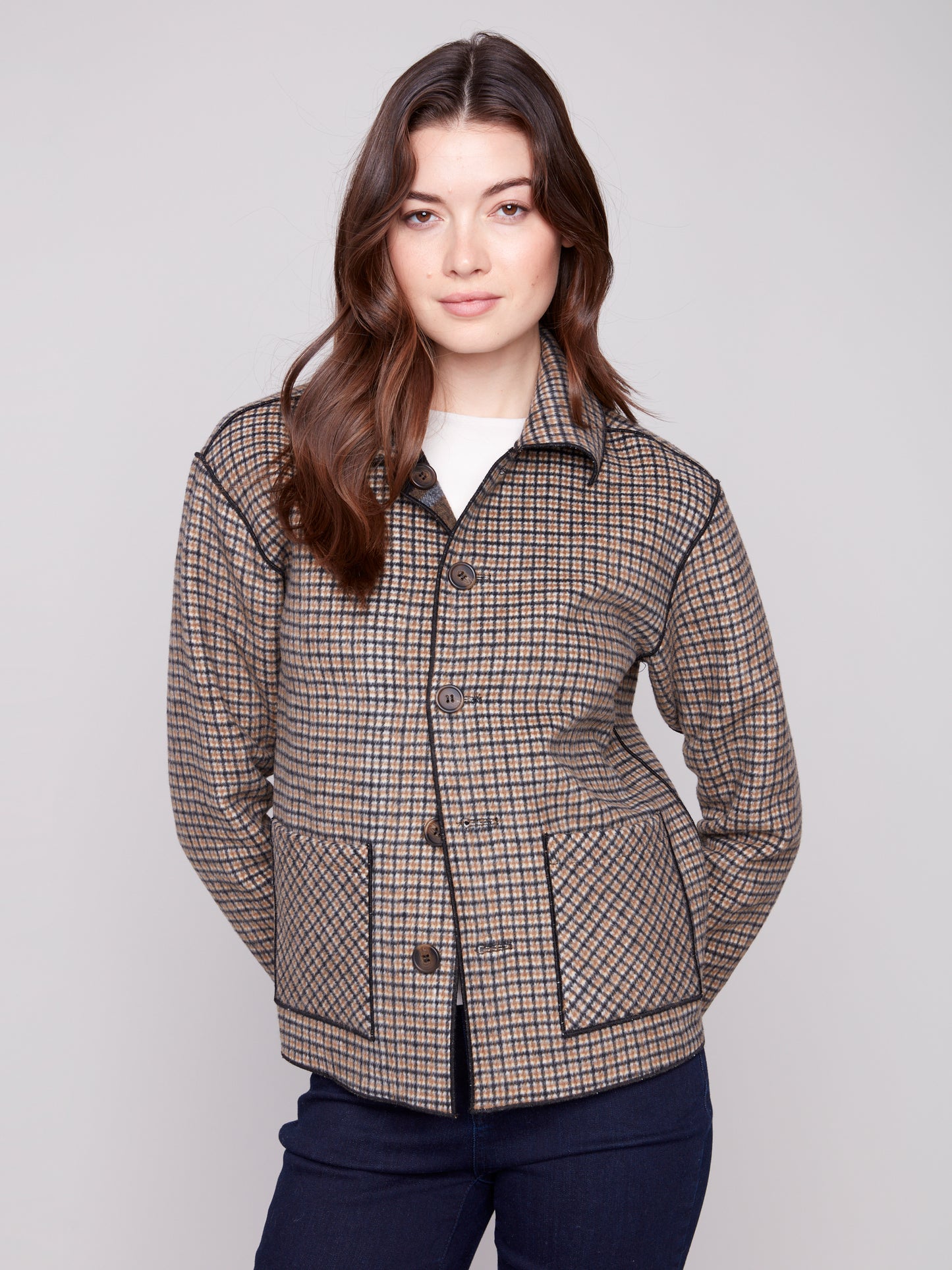 Reversible Plaid Jacket