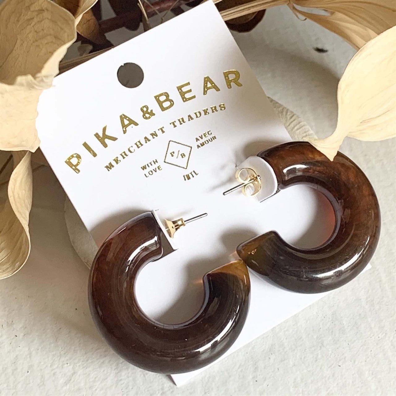 Jean Acetate Hoop Earrings