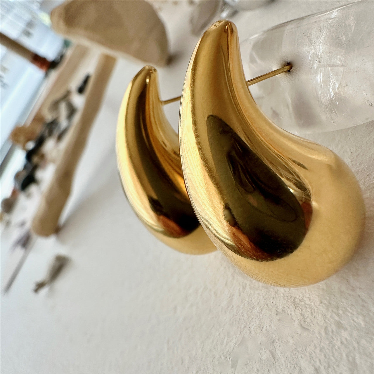 Kisa Oversized Teardrop Earrings