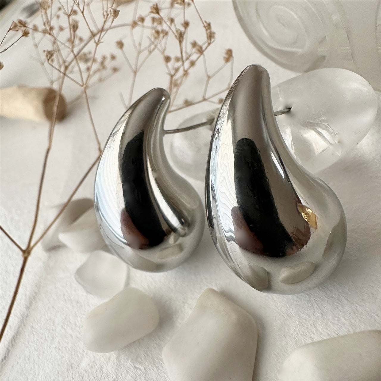 Kisa Oversized Teardrop Earrings