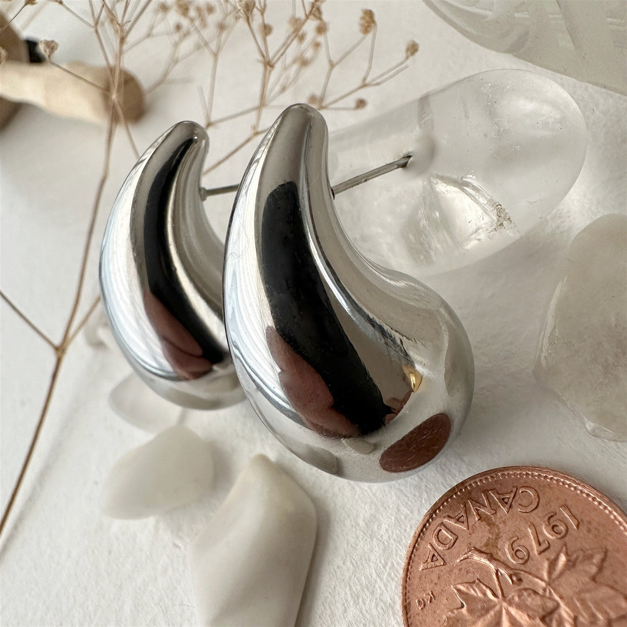 Kisa Oversized Teardrop Earrings