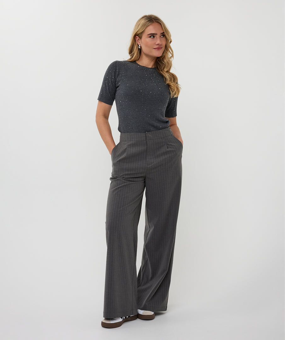 Ribbed Sparkle Knit Tee