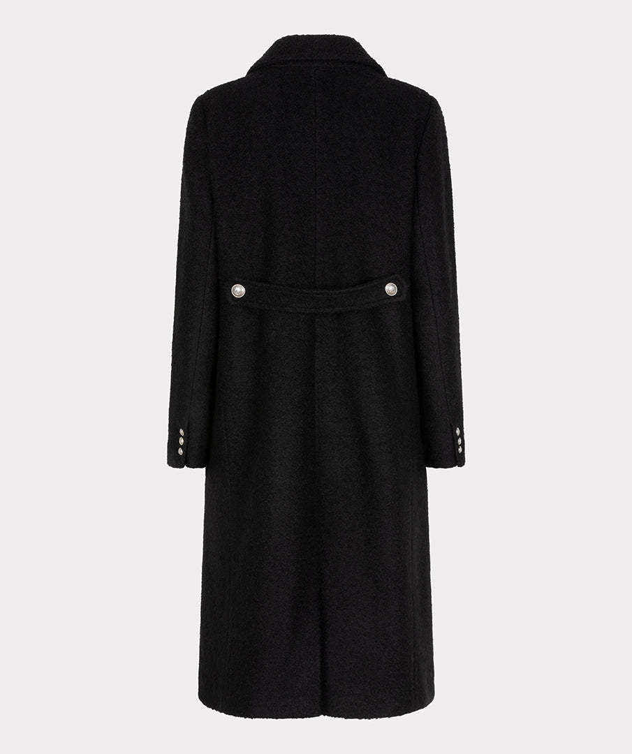Bouclé Double-Breasted Coat
