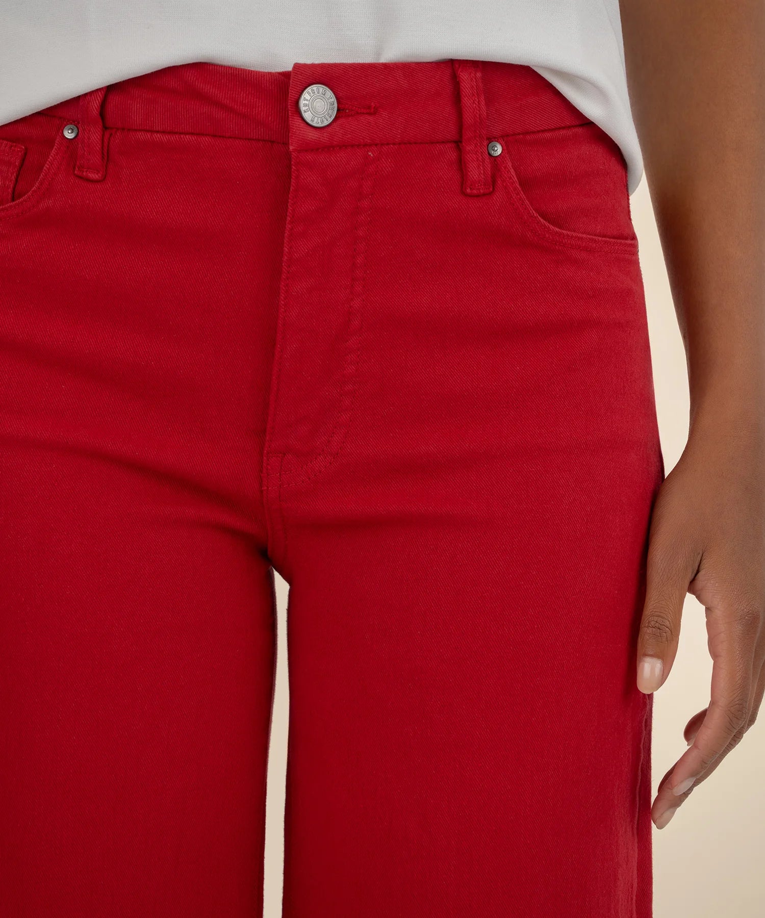 Meg High Rise Raw Hem Wide Leg