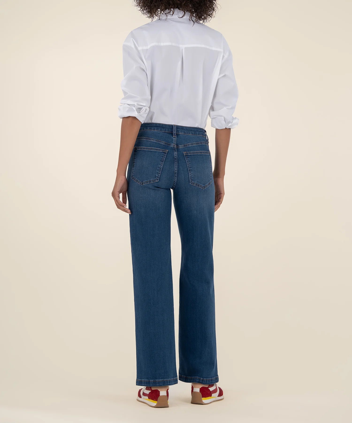 Jean High Rise Patch Pocket Wide Leg