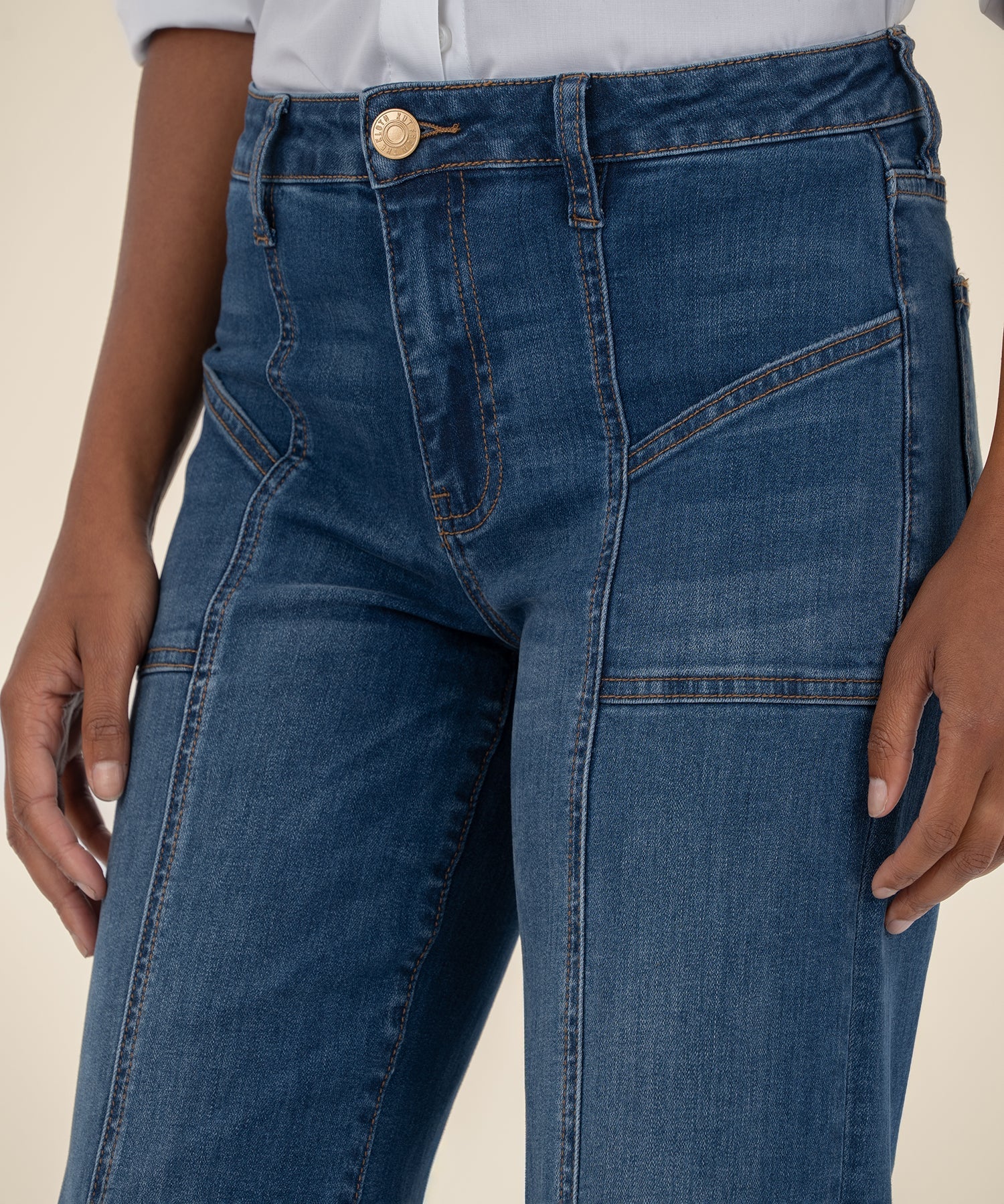 Jean High Rise Patch Pocket Wide Leg