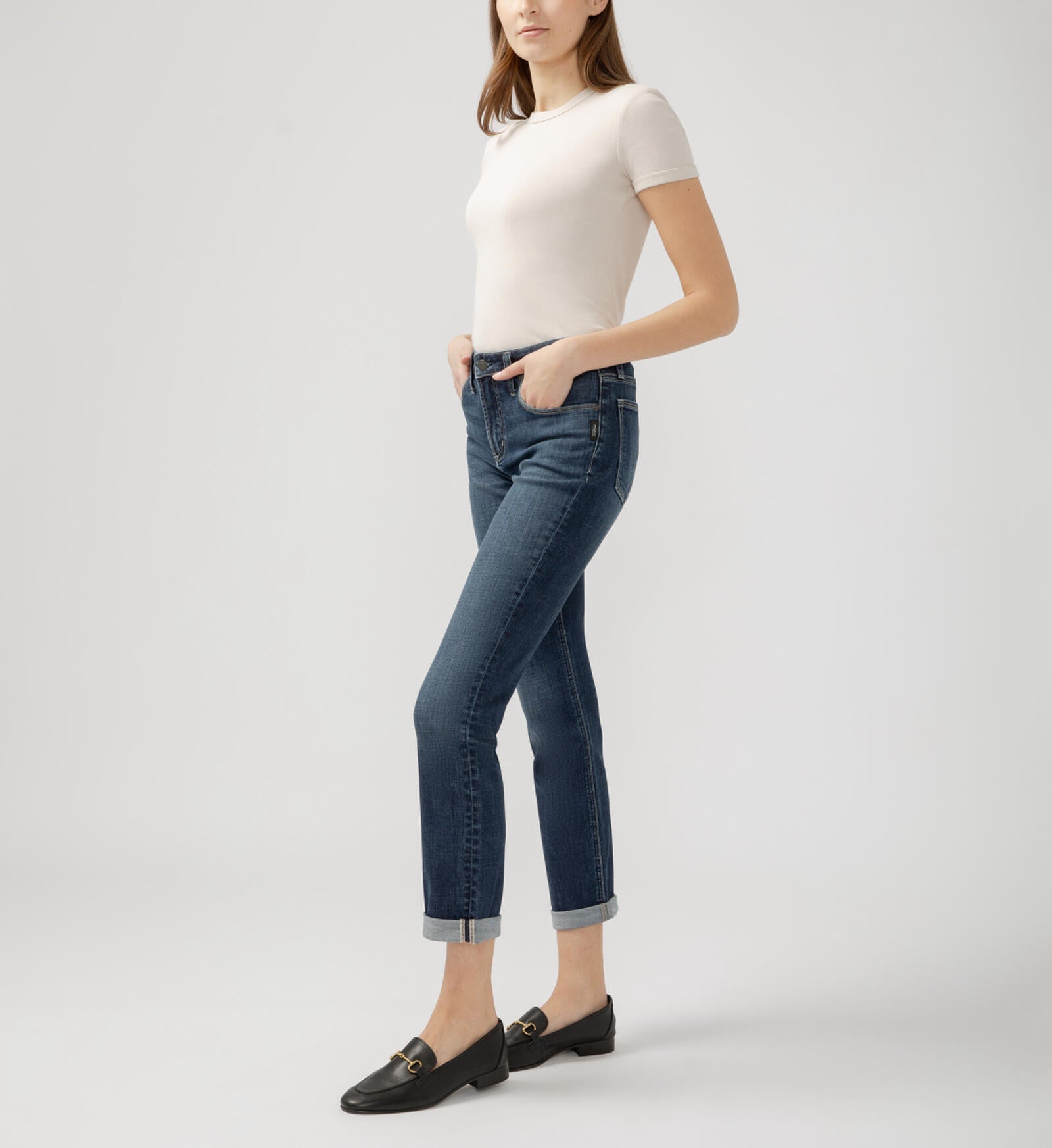 Beau High Rise Slim Leg Luxe Stretch Jeans