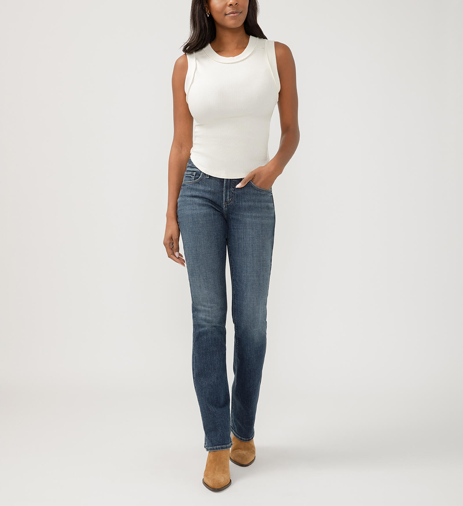 Suki Mid Rise Slim Bootcut Luxe Stretch Jeans