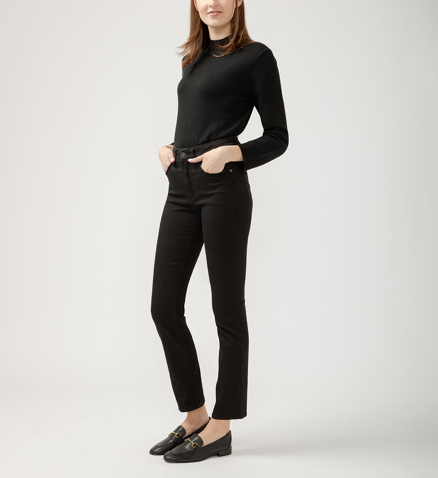 Avery High Rise Straight Leg Luxe Stretch Jeans