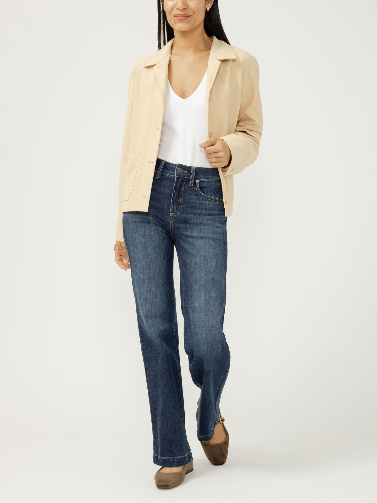Avery High Rise Luxe Stretch Trouser Jeans Long