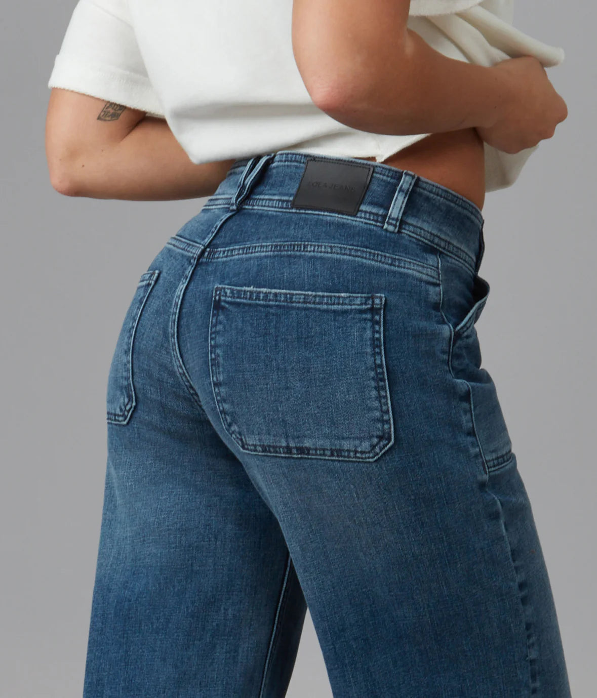 Nova Mid Rise Wide Leg Jeans