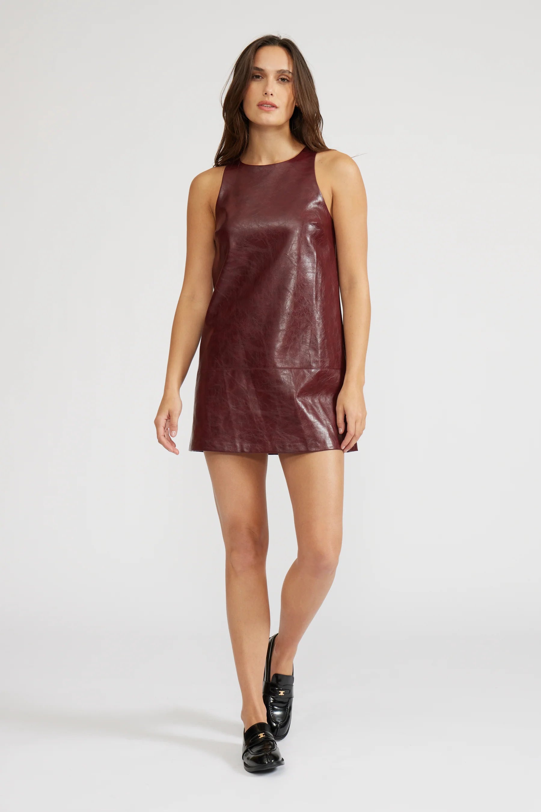 Onyx Faux Leather Dress