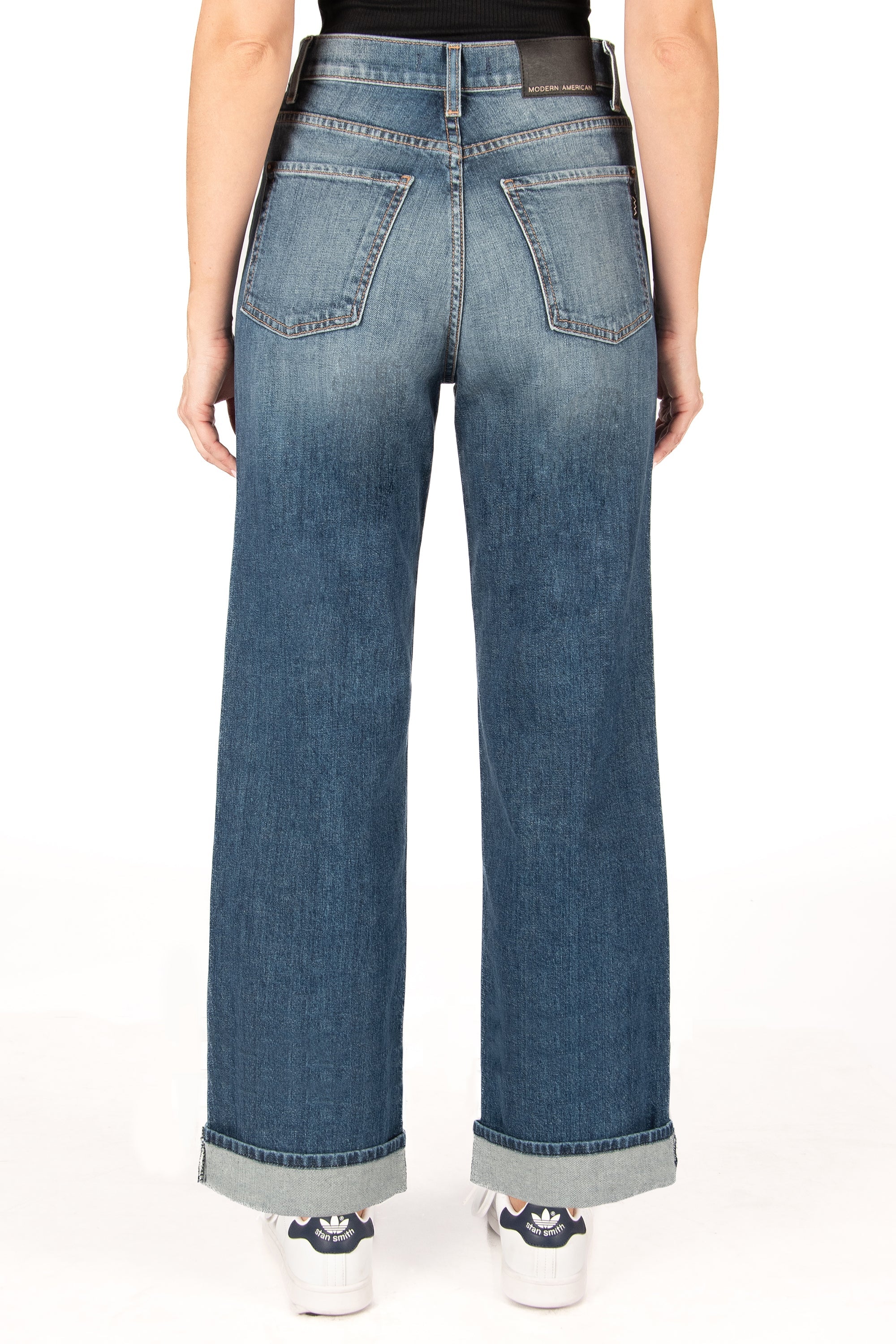 Rexford High Rise Wide Cuffed Jeans