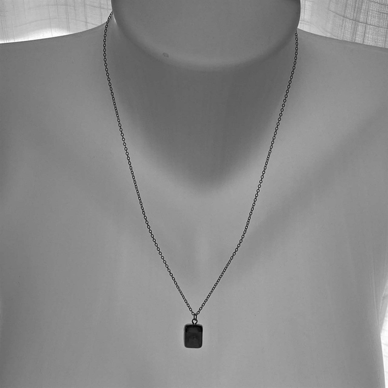 Marquesas Square Pearl Charm Necklace