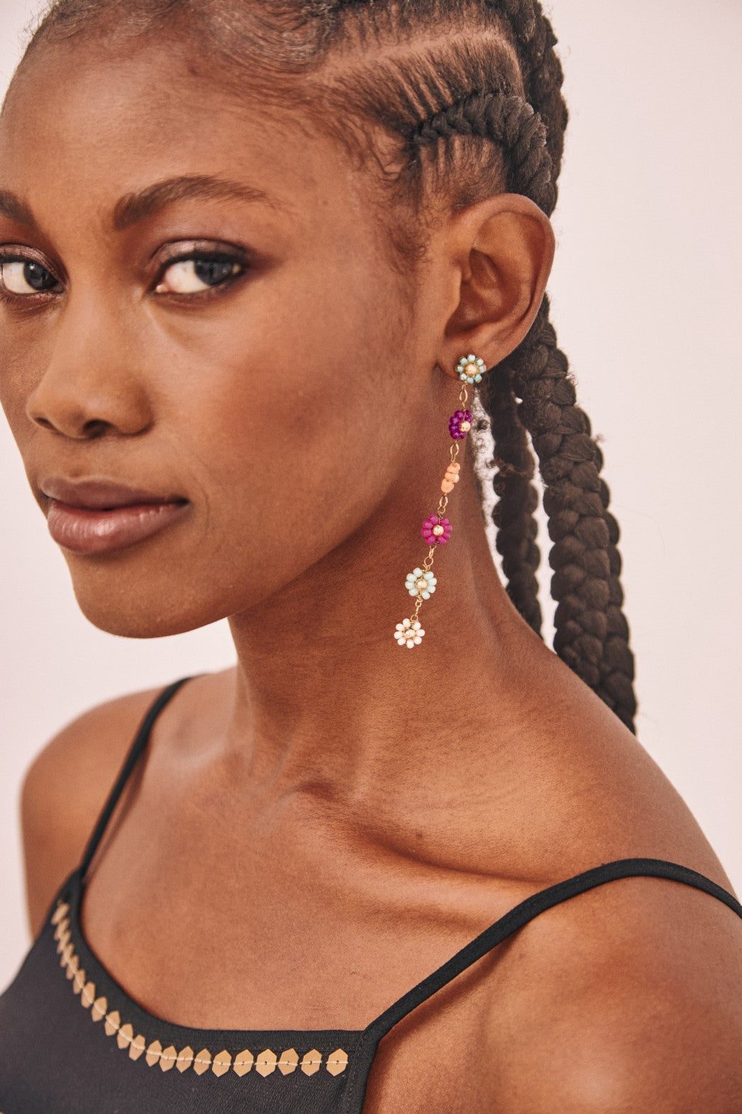 Dainty Floral Dangle Earrings