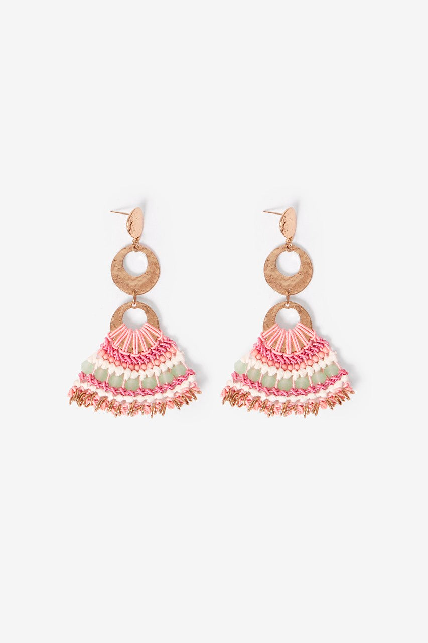 Macrame Pendant Earrings