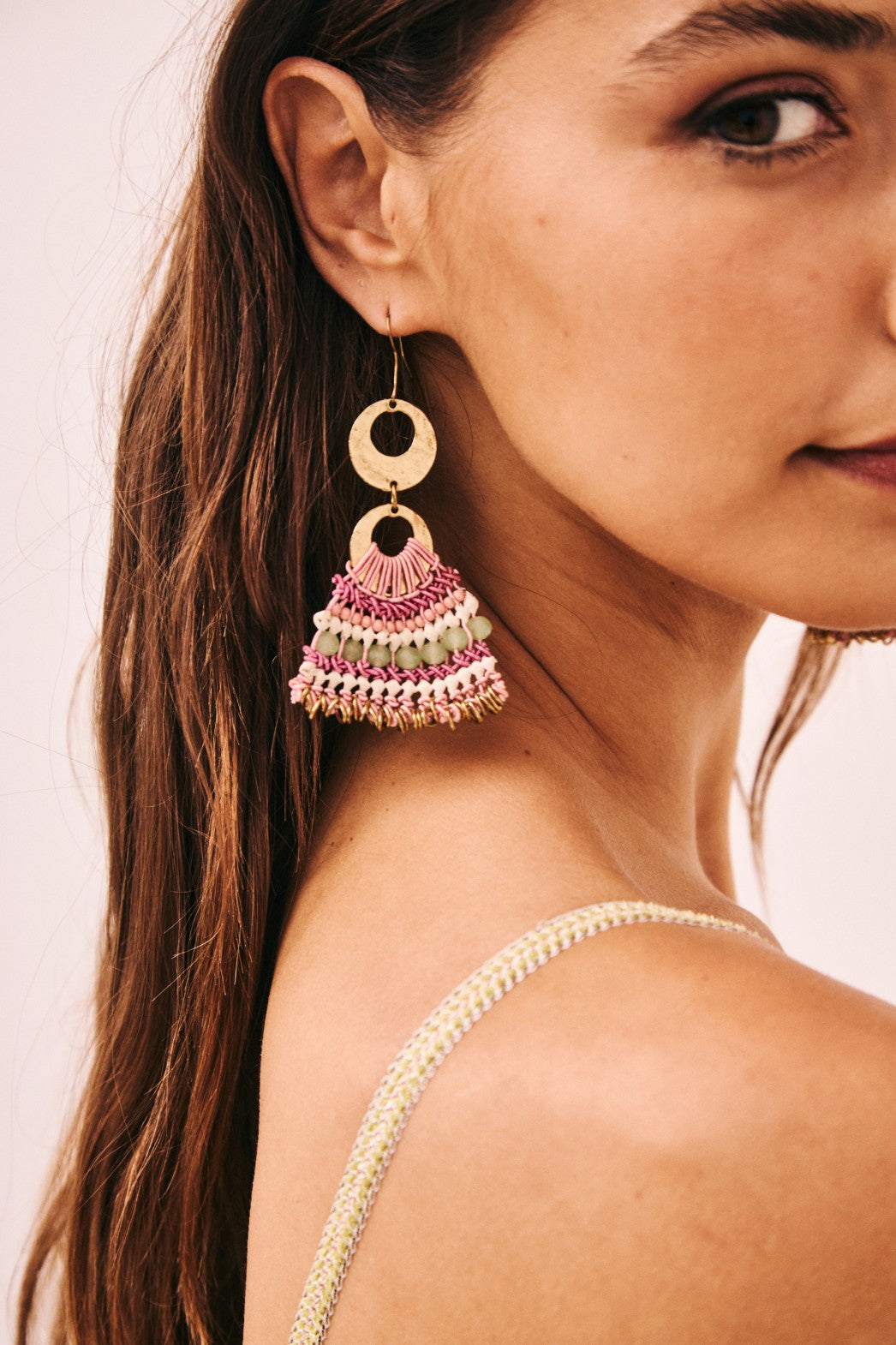 Macrame Pendant Earrings
