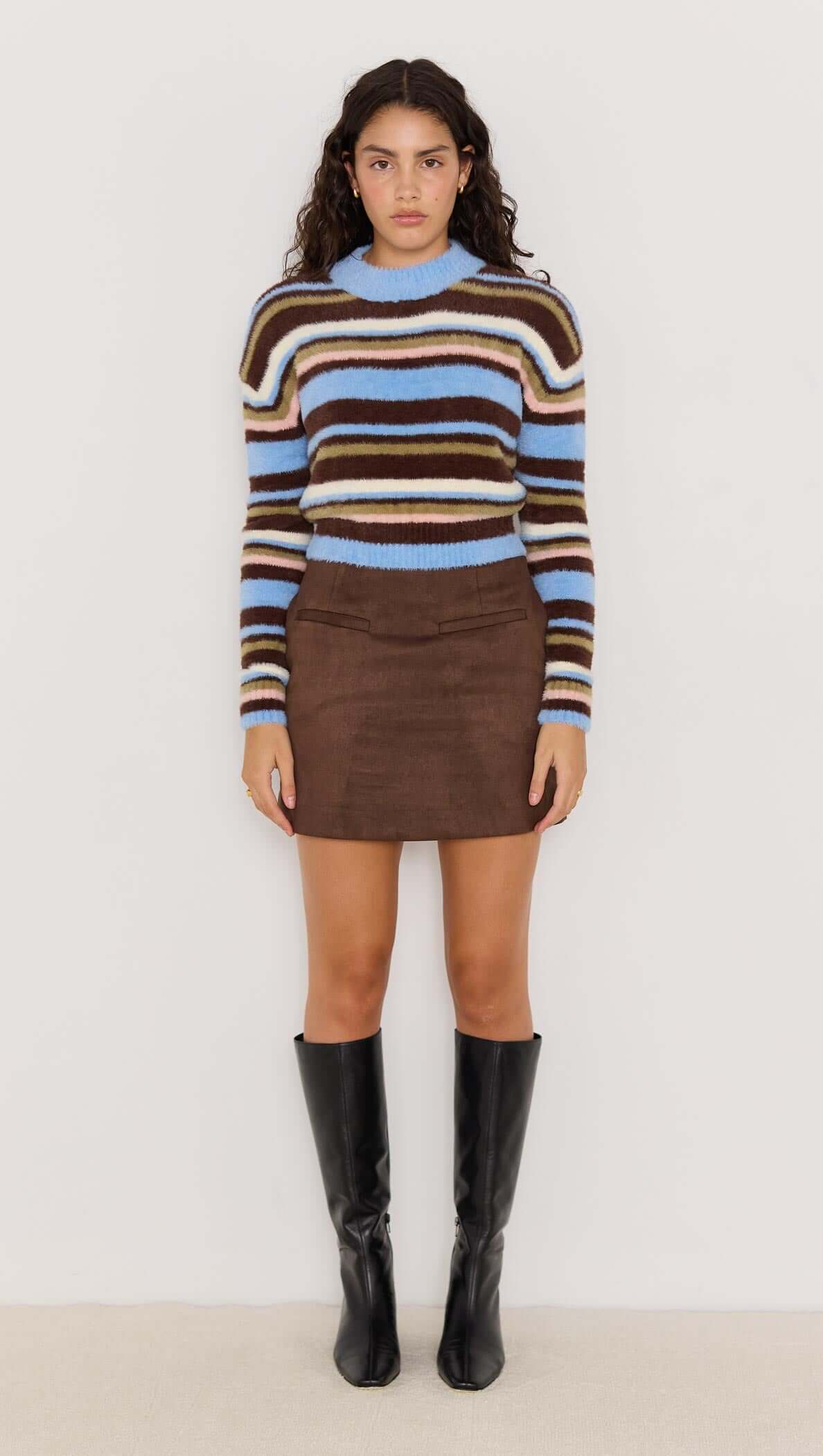 Poet Fluffy Stripe Sweater