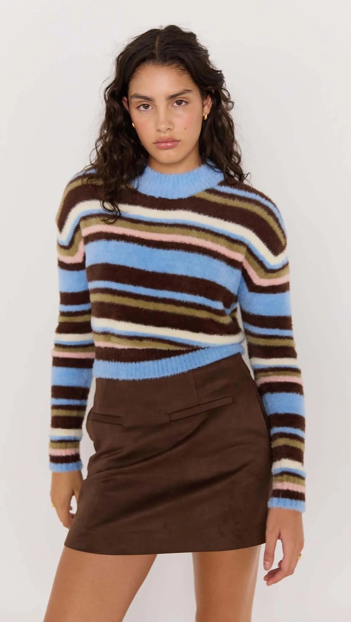 Poet Fluffy Stripe Sweater