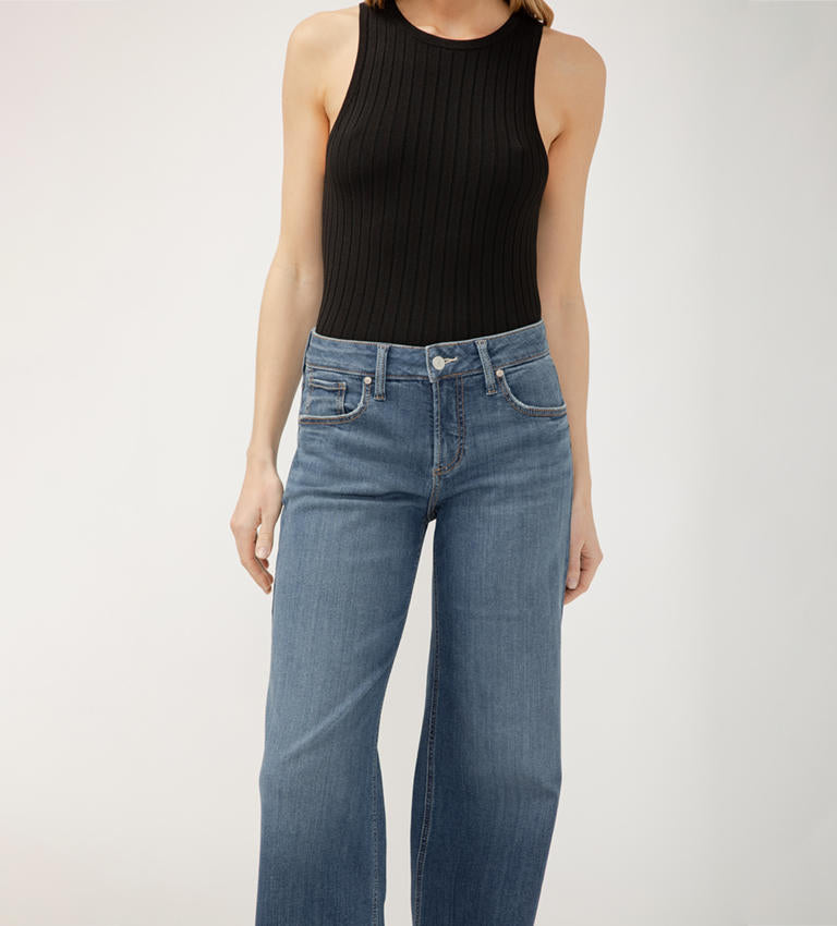 Suki Mid Rise Wide Leg Jeans
