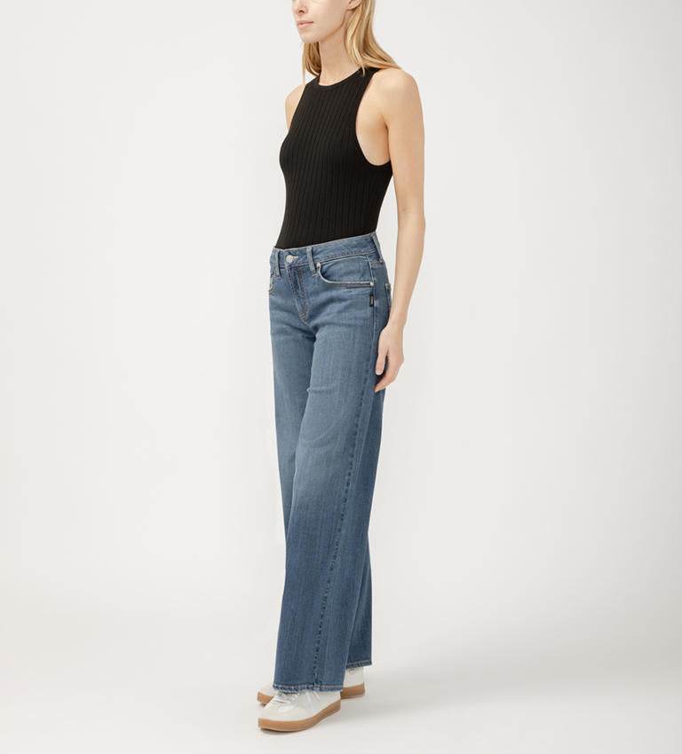 Suki Mid Rise Wide Leg Jeans