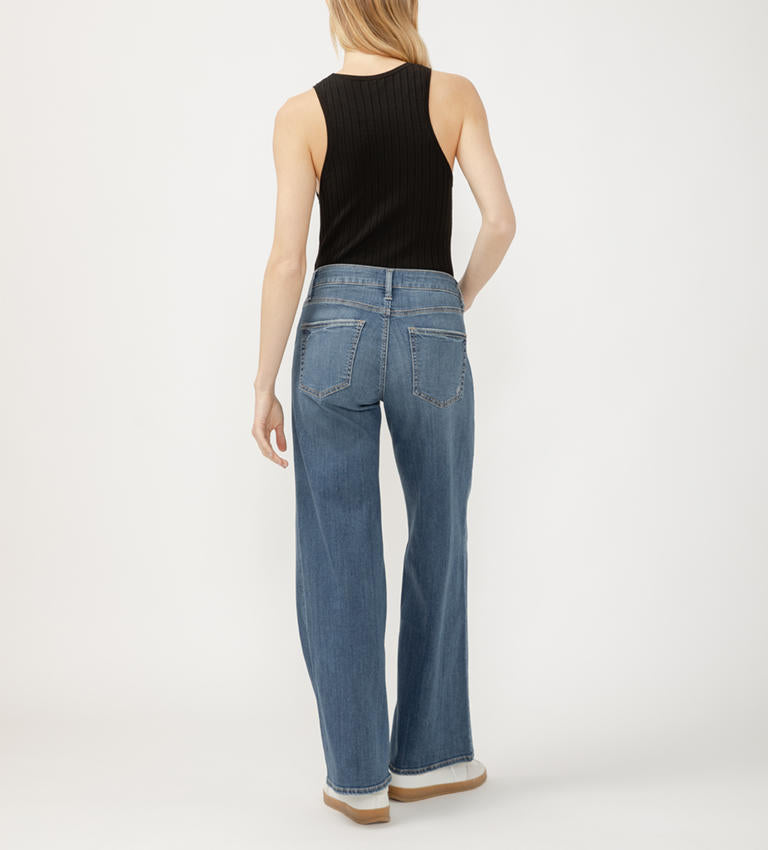 Suki Mid Rise Wide Leg Jeans