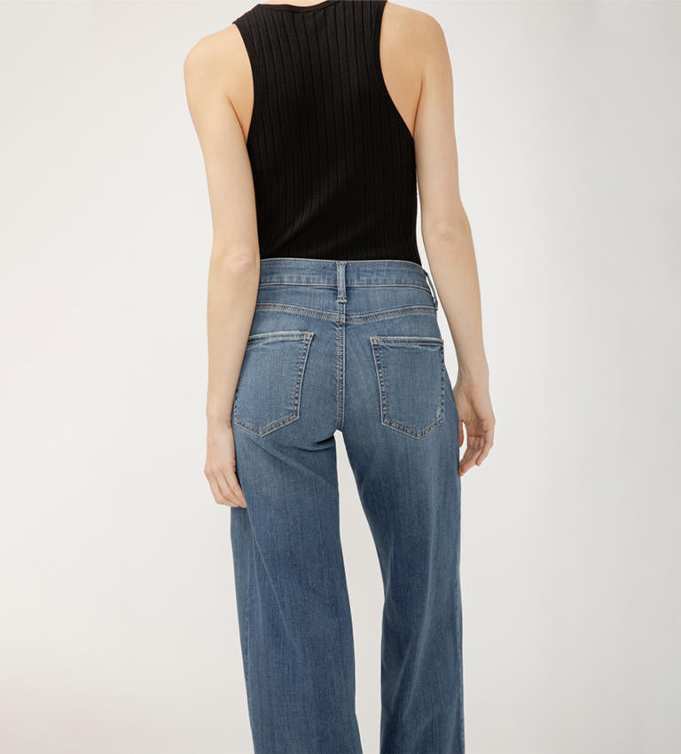 Suki Mid Rise Wide Leg Jeans