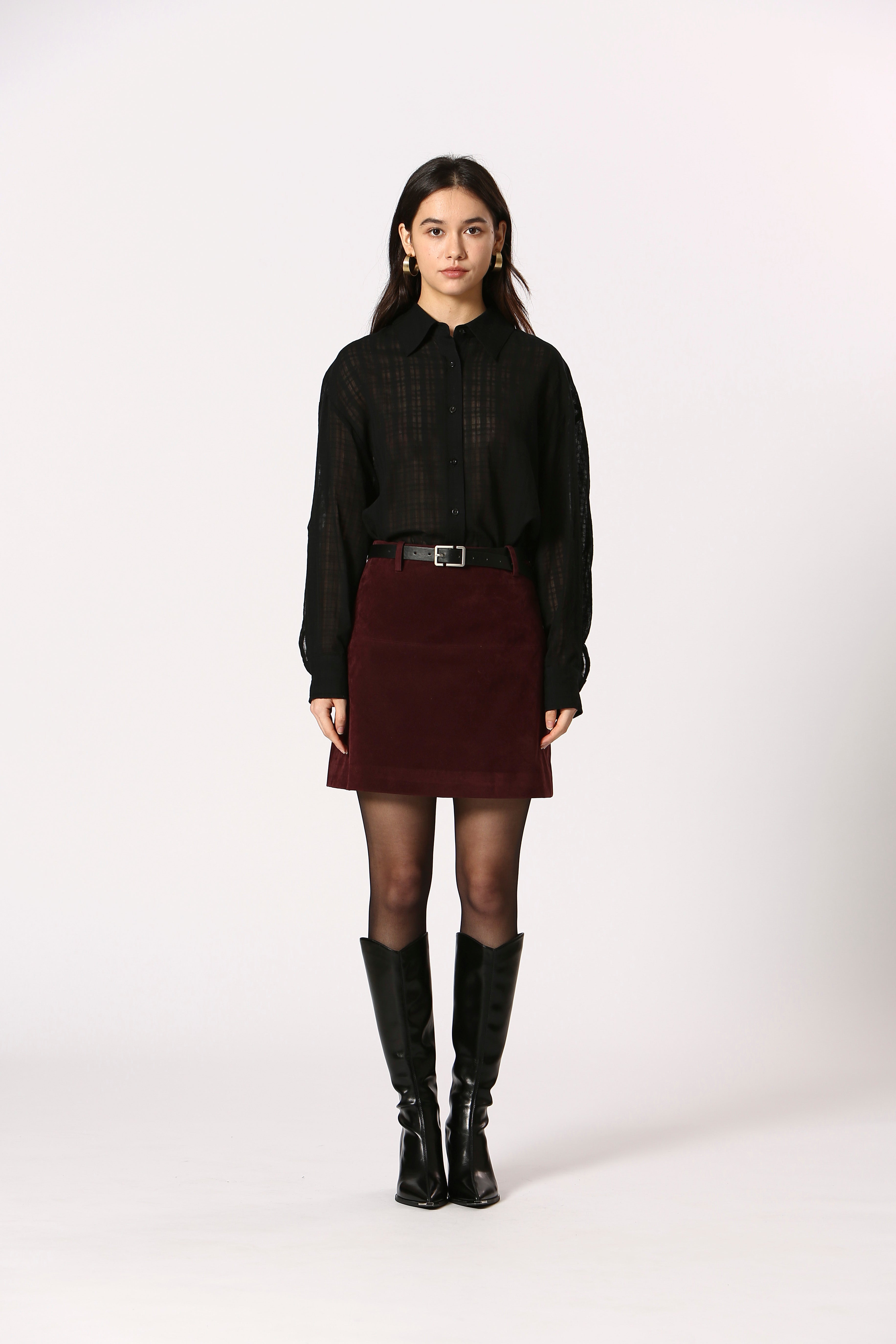 Faux Suede Mini Skirt