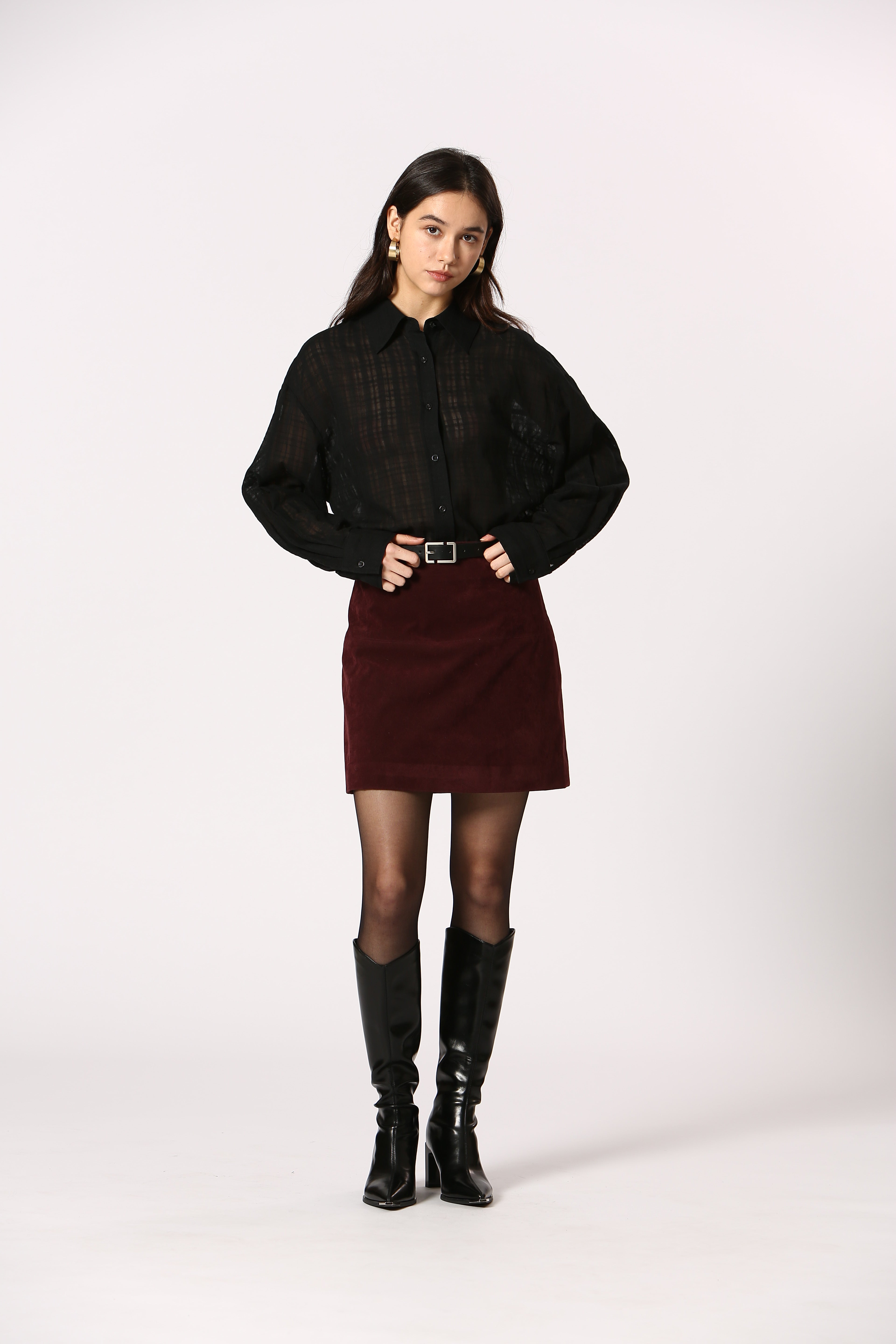 Faux Suede Mini Skirt