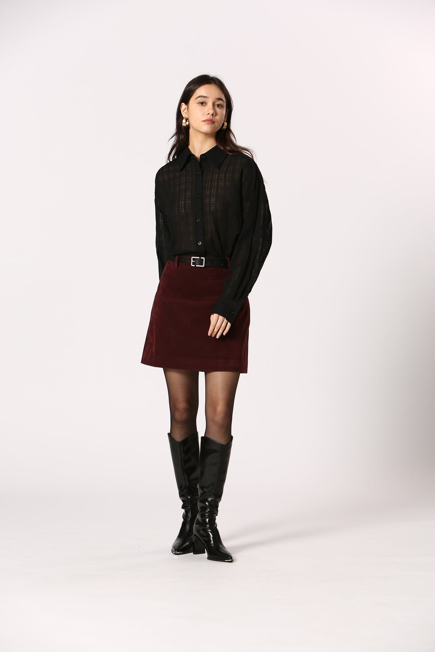 Faux Suede Mini Skirt