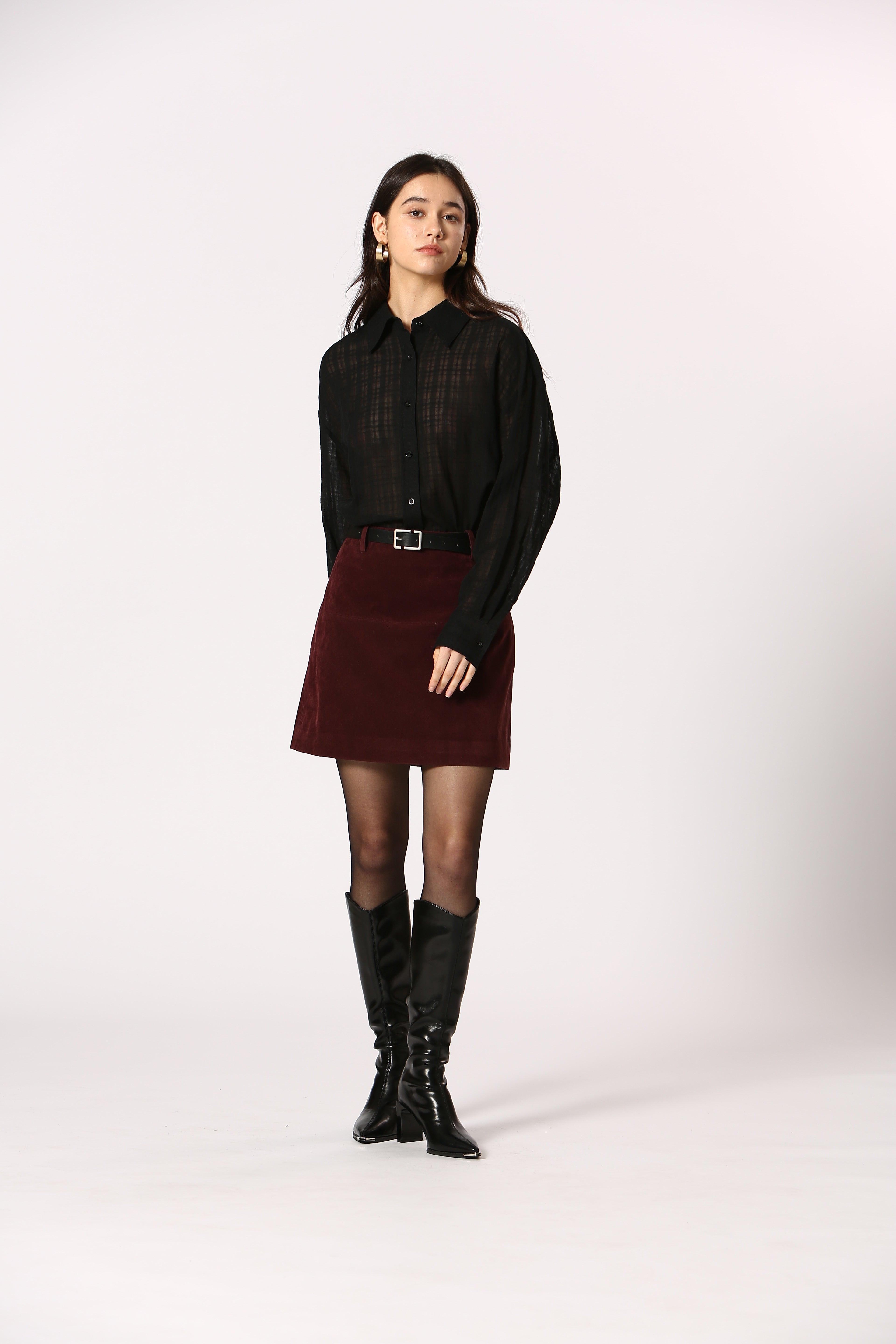 Faux Suede Mini Skirt