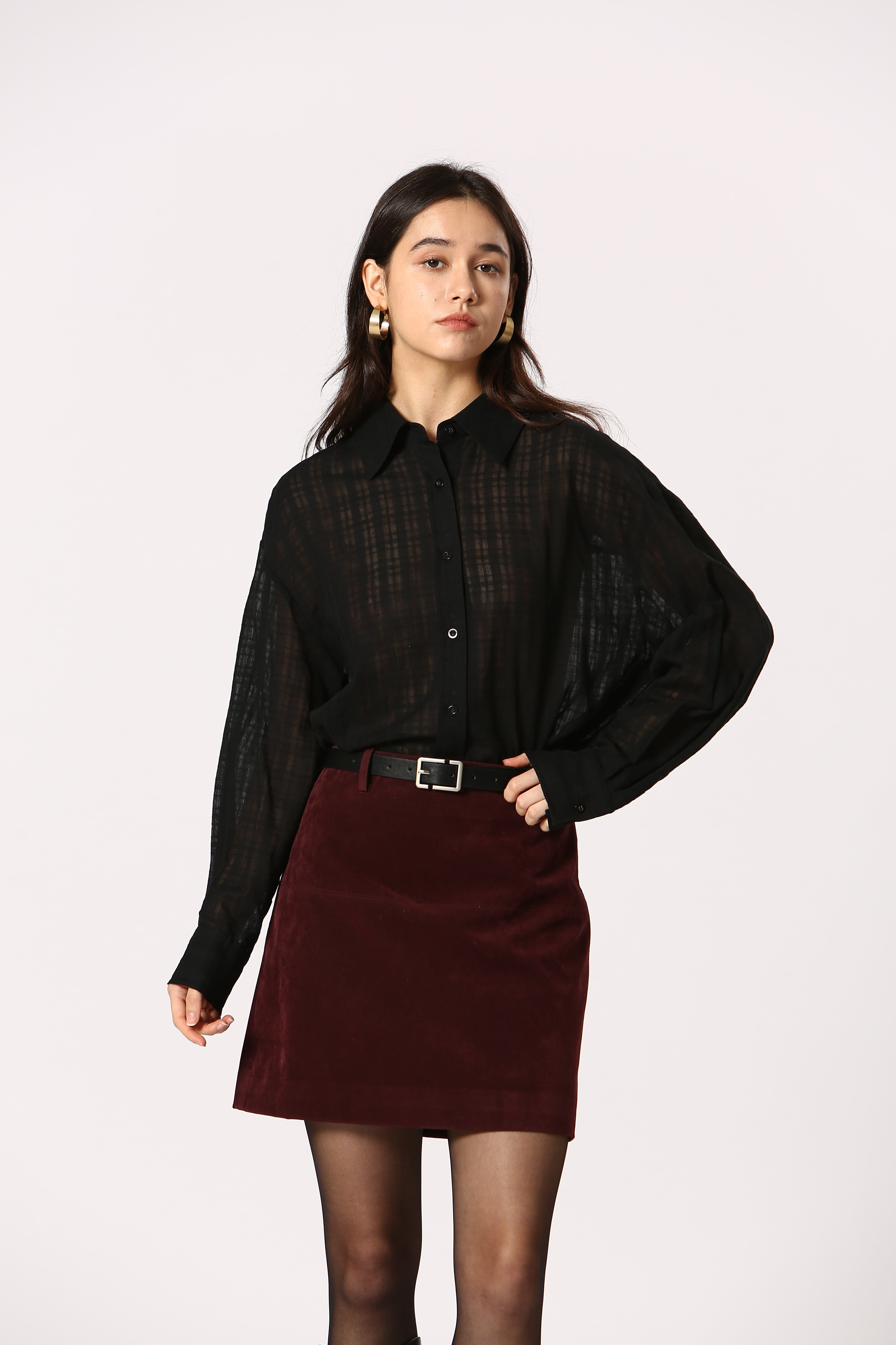 Faux Suede Mini Skirt