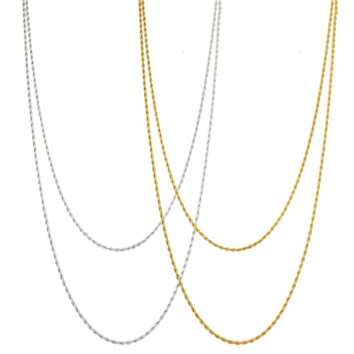 Rope Chain Double Layered Necklace