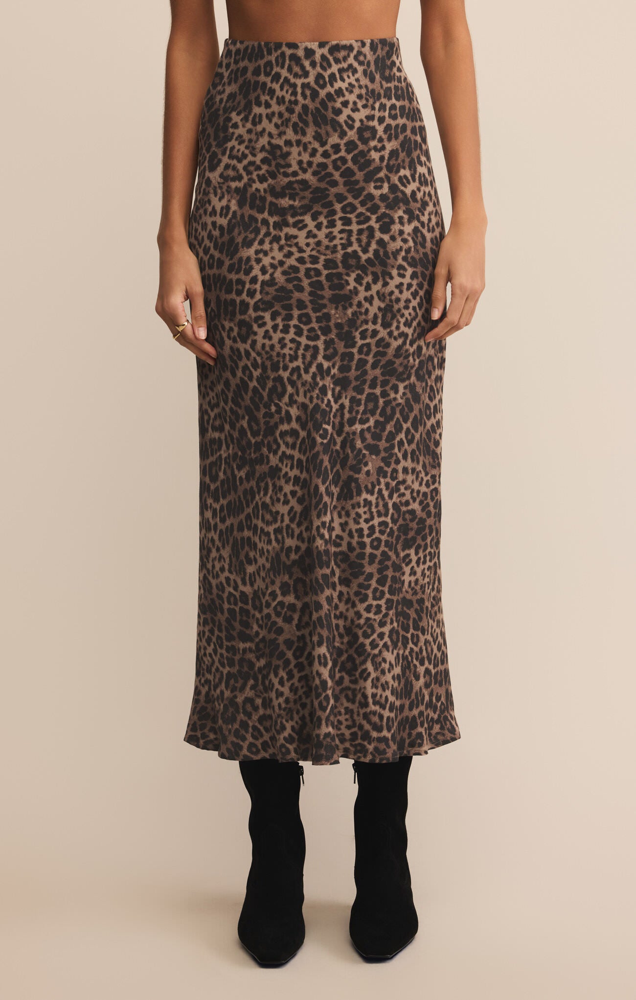 Izabel Leopard Midi Skirt