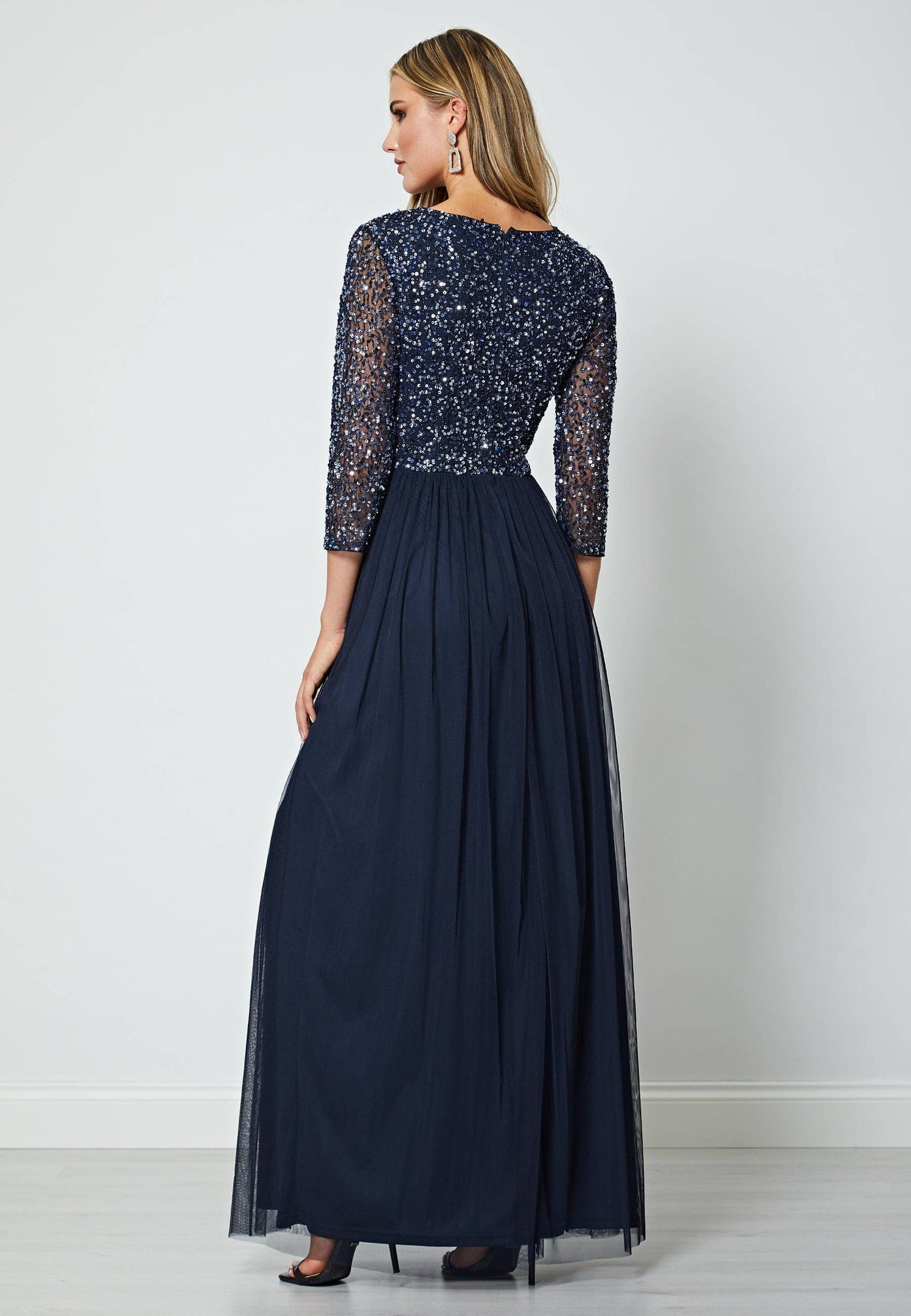 Embellished Sequin Maxi Dress
