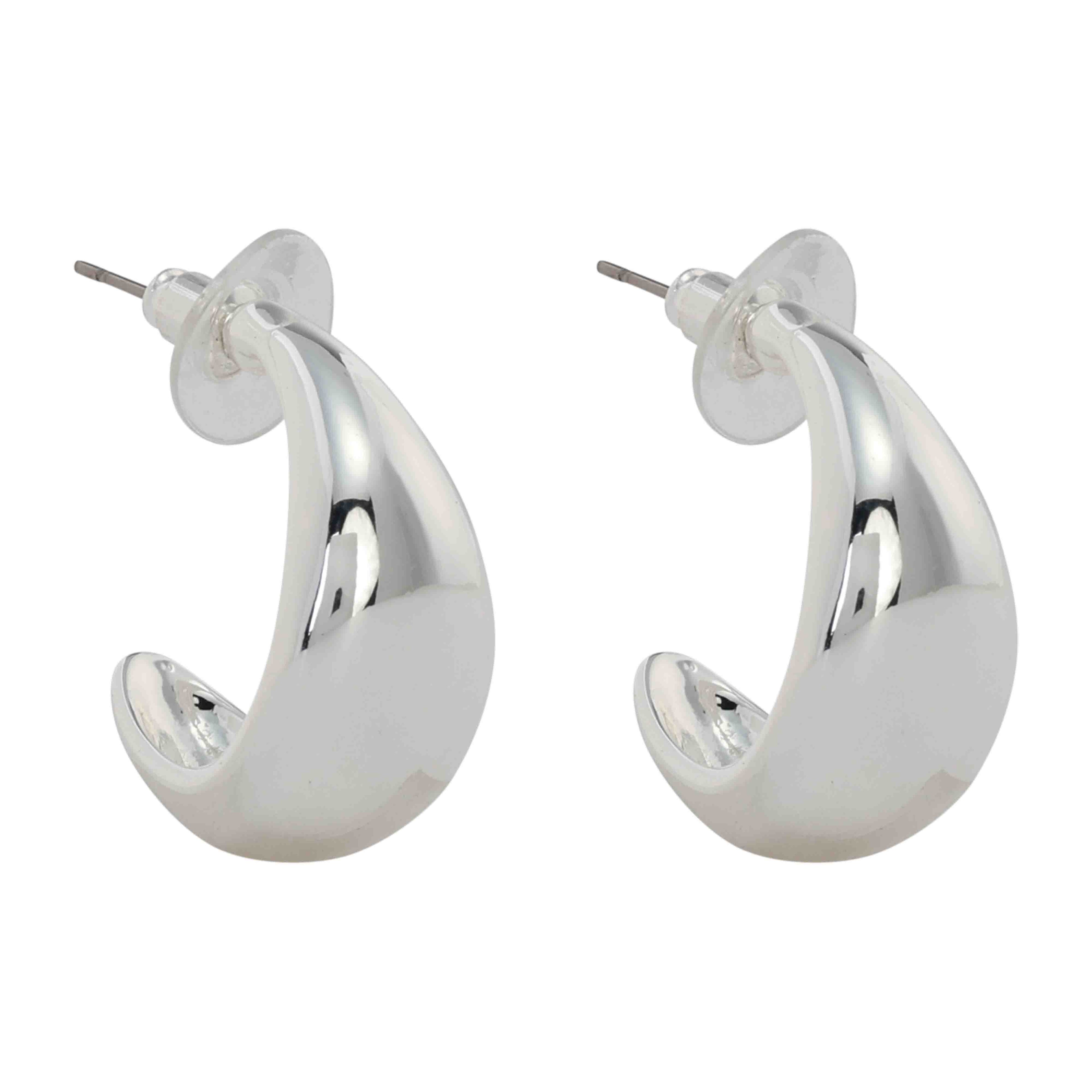 Shiny Half Hoop Earring