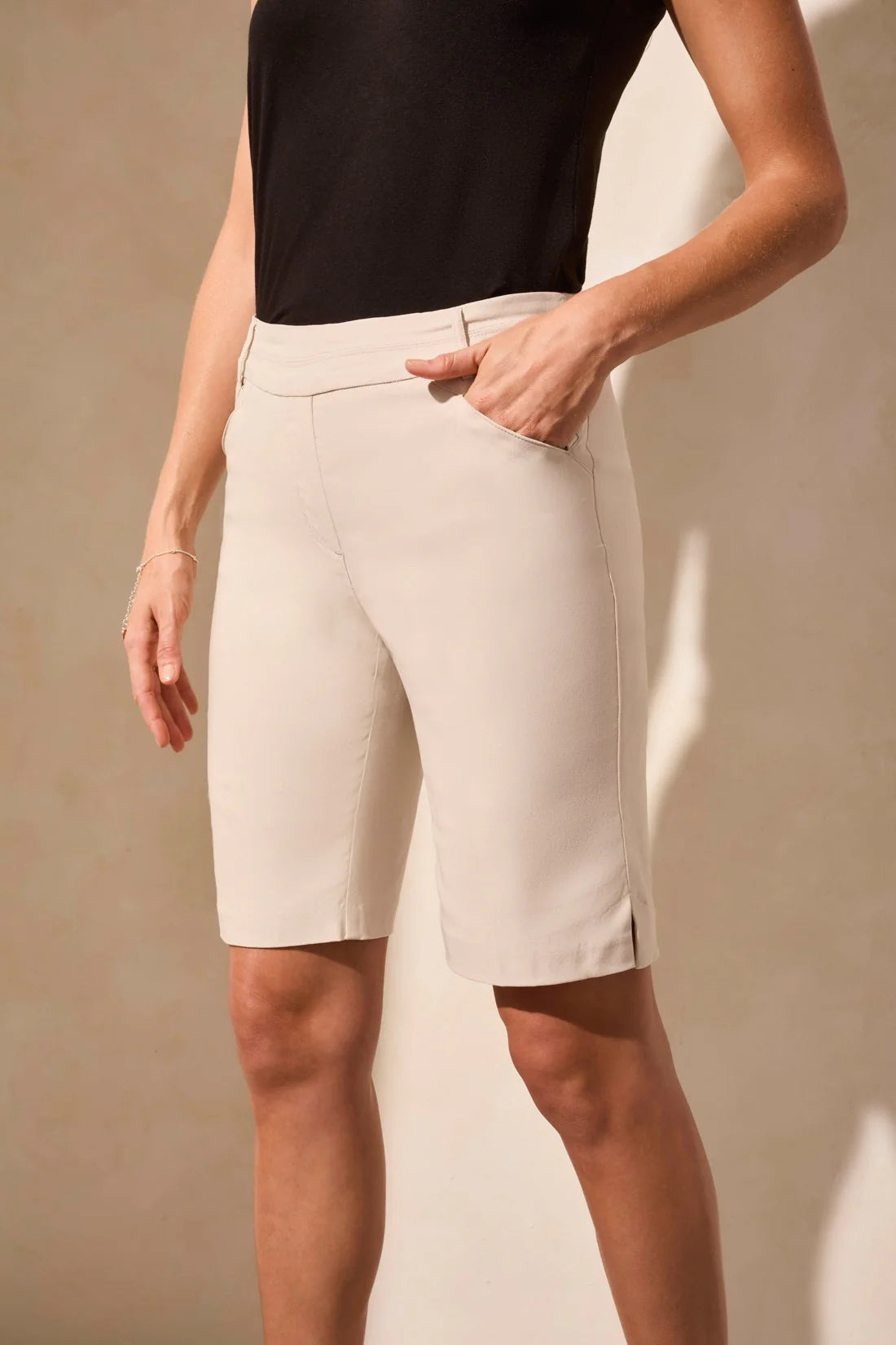 Flatten It® Pull-On Slit-Accent Short