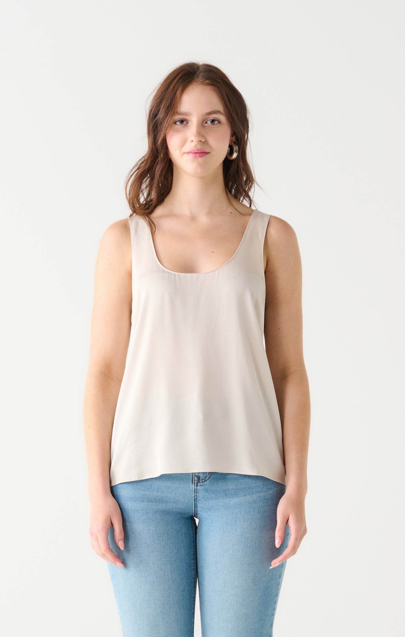 Satin Square Neck Tank