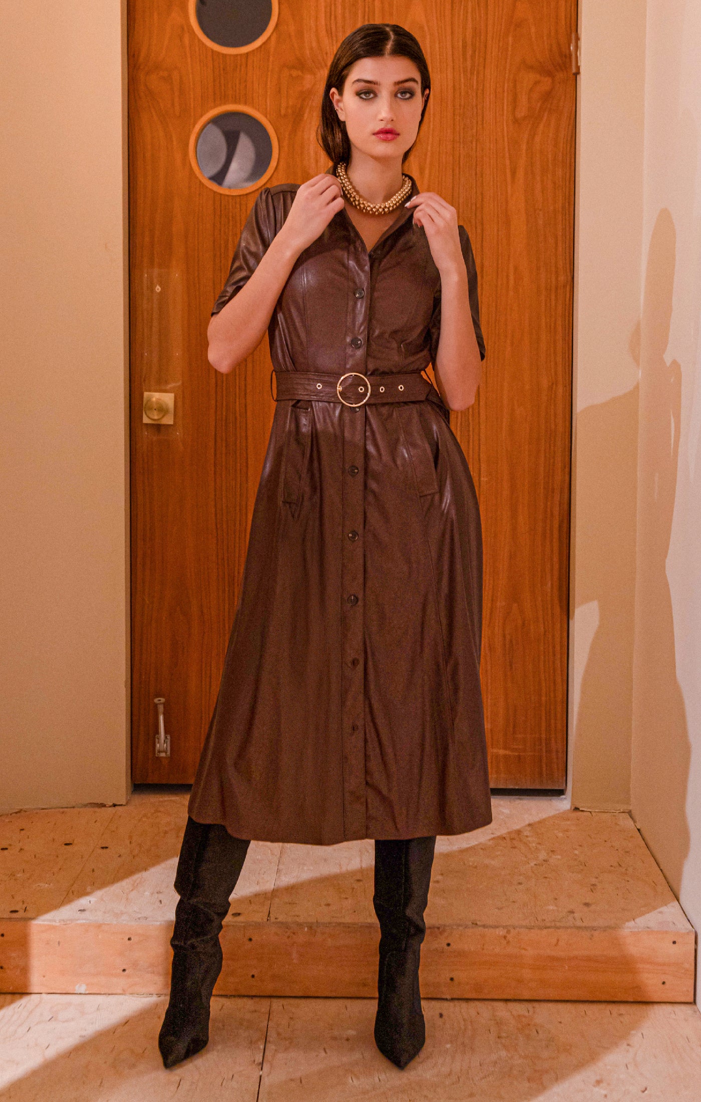 Belted Shirt Dress