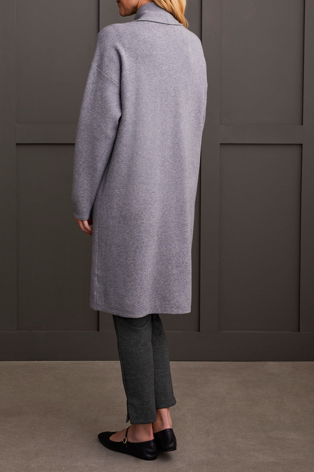 Long Sleeve Coatigan with Pockets