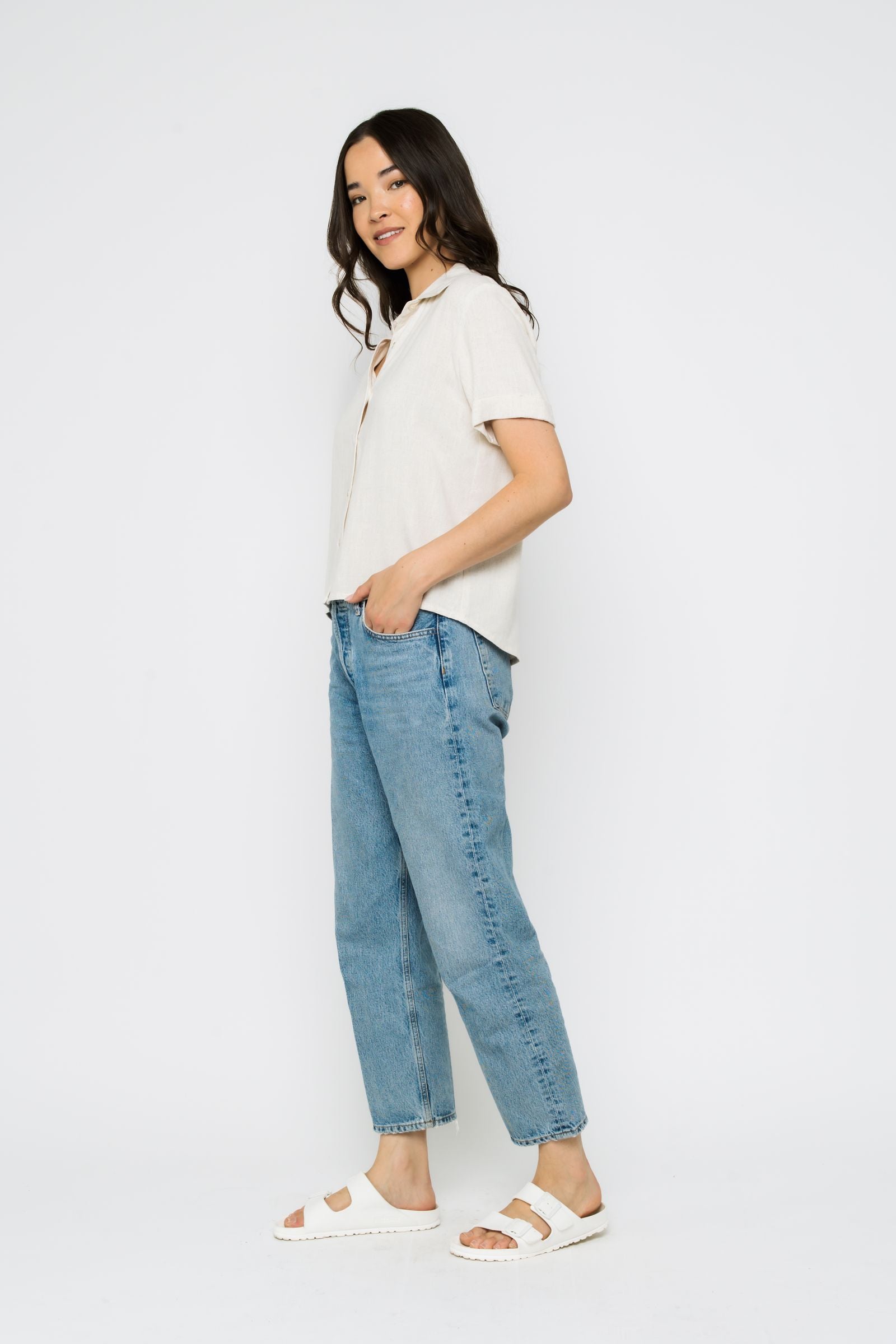Nina Cuffed Short Sleeve Shirt