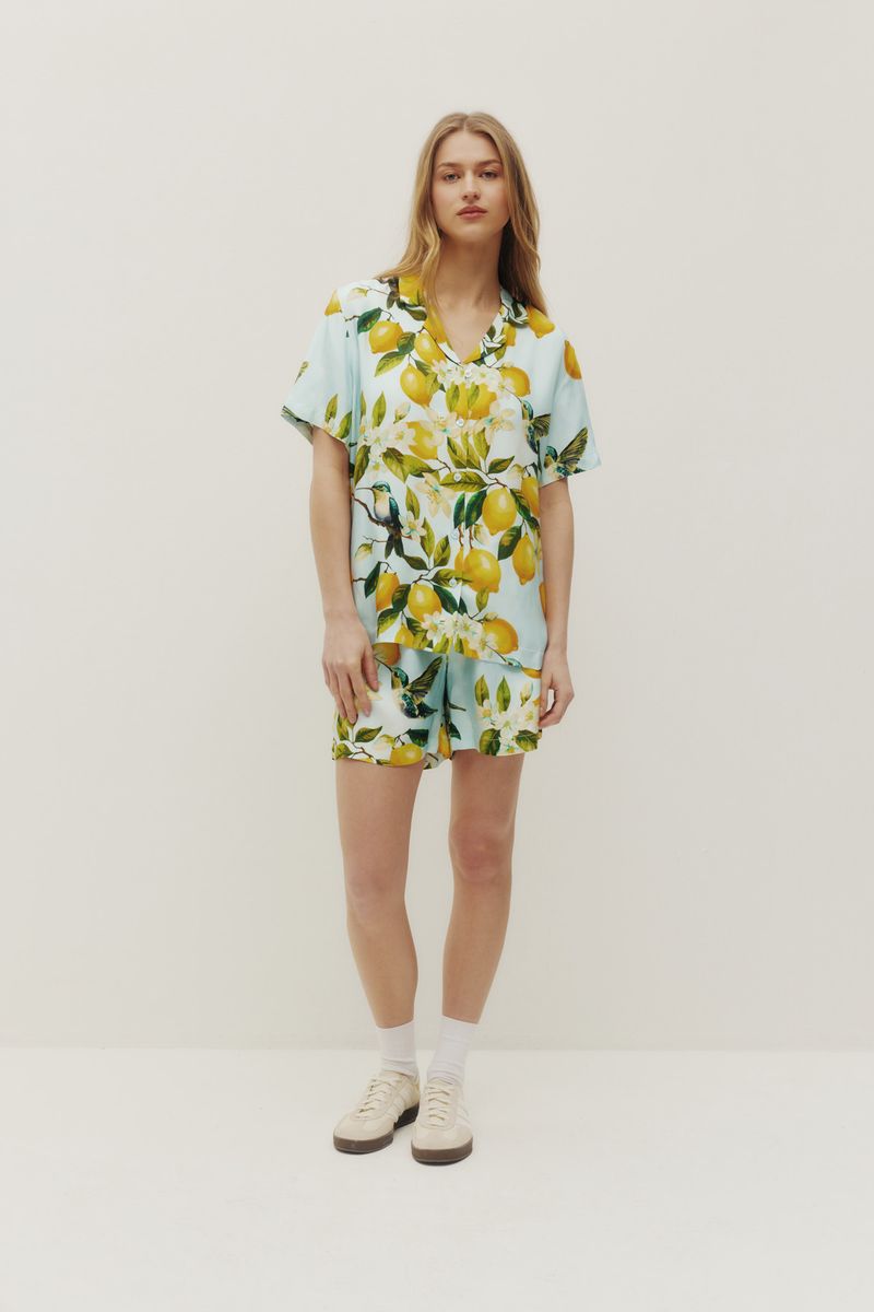 Lemon Hummingbird Shorts