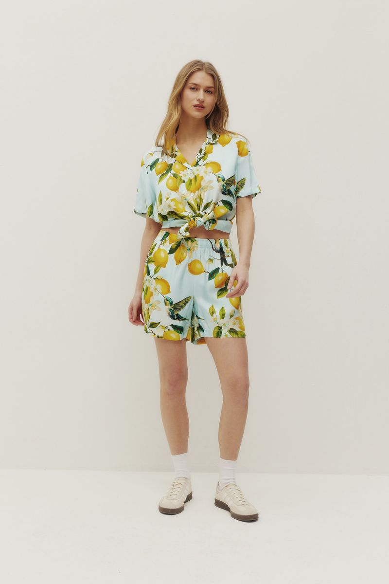 Lemon Hummingbird Beach Shirt
